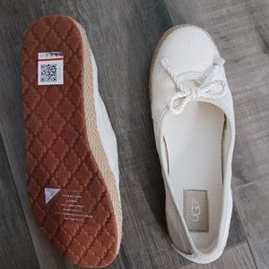 UGG off-white summer espadrille flats - women size 7
